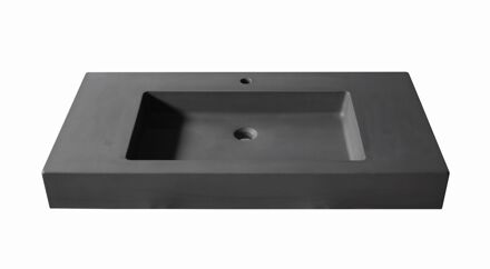 Urbi et Orbi Opzet Wastafel Urbi et Orbi Plura uni 70 Beton 70x50x12 cm Donkergrijs