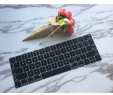Us Engels Keyboard Case Voor Macbook Pro 13 A1706 Pro 15 A1707 Met Touch Bar Toetsenbord Cover Siliconen protector zwart
