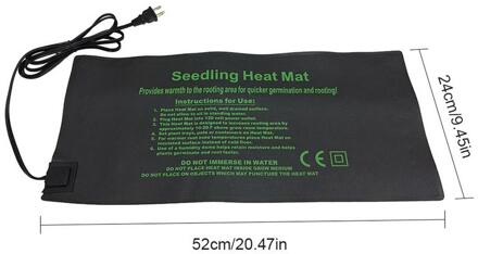 Us/Eu Zaailing Warmte Mat Plant Zaad Kieming Voortplanting Kloon Starter Pad Groente Bloem Tuingereedschap Levert Kas 24x52CM US