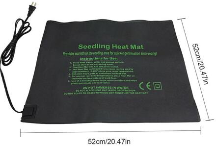 Us/Eu Zaailing Warmte Mat Plant Zaad Kieming Voortplanting Kloon Starter Pad Groente Bloem Tuingereedschap Levert Kas 52x52CM US