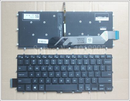 Us Keyboard Voor Dell Inspiron 14 7000 (7466) Zwarte Laptop Toetsenbord Met Achtergrondverlichting