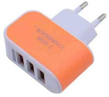 Us Plug Wall Charger Station 3 Port Usb Charge Charger Travel Ac Power Charger Adapter Voor Huawei Xiaomi Iphone Ipad dropshoping Blauw