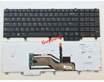 Us Toetsenbord Vervanging Voor Dell Latitude E5520 E5520M E5530 E6520 E6530 E6540 Zwart Met Backlit Pointer Toetsenbord