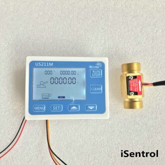 US211M Flowmeter En YF-B6 Water Water Flow Sensor 2-45L/Min G3/4 "Flow Displayer Totaliser Goedkope Flow meter