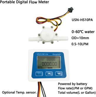 US211M Lite USN-HS10PAL Digitale Flow Meter 5V Flow Reader Compatibel Met Alle Onze Hall Effect Aanvoervoeler Met
