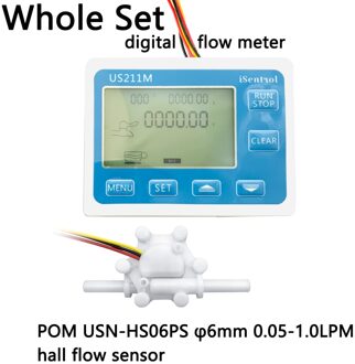 US211M USN-HS06PS Digitale Waterhoeveelheidmeter Reader En Hal Waterstroom Sensor 0.05-1L/Min Flow Displayer Zee Zhongjiang Dijiang whole reeks