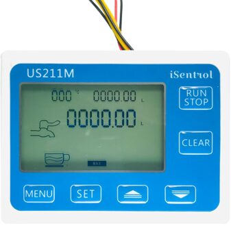 US211M Water Flow Meter En YF-B7 Hal Waterstroom Sensor Messing 1-25L/Min Dc 24V Turbine Flowmeter Met NTC50K Temperatuur Flow Meter US211M