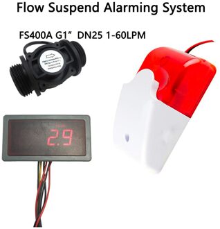 US308MT Flow Meter Totaliser En Alarmer Met FS400A G1 "1-60L/Min Hall Sensor Te Beschermen Circulatie Systeem Wanneer water Opschorten Whole reeks nee Power