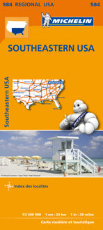 USA SOUTHEAST 11584 CARTE ' REGIONAL ' MICHELIN KAART