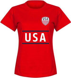 USA Team Dames T-Shirt - Rood - L