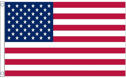 USA vlag - 60 x 90 cm - polyester - klein formaat - voor binnen en buiten - Landen feestartikelen Multi