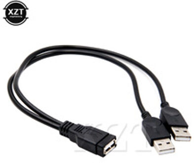 Usb 2.0 A Male Naar Usb Vrouwelijke 2 Dubbele Dual Voeding Usb Vrouwelijke Splitter Verlengkabel Hub Lading Voor printers