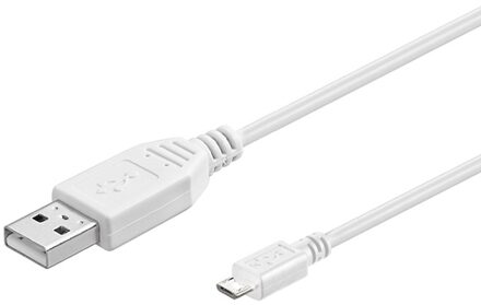 USB 2.0 A/micro-B 0.6m USB-kabel 0,6 m USB A Micro-USB B Wit