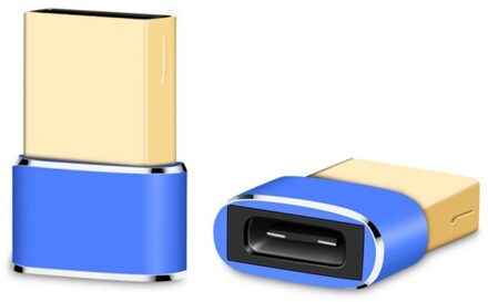 Usb 2.0 Male Naar Type C Kabel Mini Adapter Vrouwelijke Converter Adapter Voor Computer Mobiele Telefoon lucht blauw