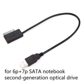 Usb 2.0 Naar Mini Notebook Optische Drives Met 6P + 7P Sata Interface Adapter Converter Kabel Voor Laptop dvd Cd Rom Slimline Drive