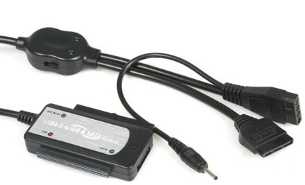 USB 2.0 naar SATA/IDE comboadapter voor 2,5/3,5 inch SSD/HDD