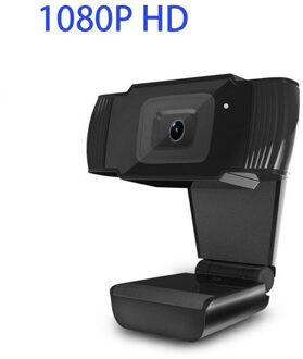 Usb 2.0 Pc Web Camera Hd 1080P Video Record Webcam Computer Web Camera Met Microfoon Voor Computer Voor Pc laptop Skype Msn 1080p zwart