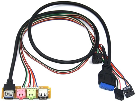 USB 2.0+ 3.0 port chassis PC computer case audio front panel replace cable 70cm