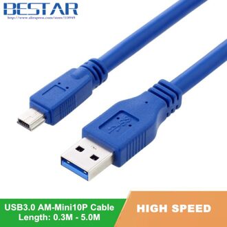 USB 3.0 A male AM Mini USB 3.0 Mini 10pin Mannelijke USB3.0 Kabel 0.3 m 0.6 m 1 m 1.5 m 1.8 m 3 m 5 m 1ft 2ft 3ft 5ft 6ft 10ft 3 5 Meters 100cm