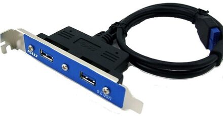 USB 3.0 Bracket 2-Poort, 20-Pin (with an empty-Pin) - small