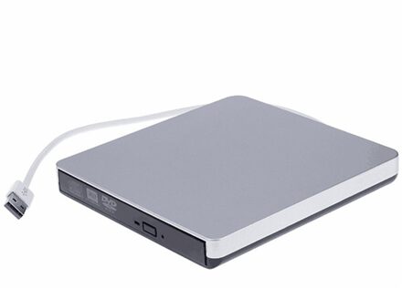Usb 3.0 Externe Dvd Drive Draagbare Cd Rw Drive Writer Brander Optische Speler Compatibel Voor Windows 10 Laptop Desktop Computer Sliver