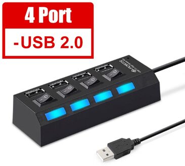 Usb 3.0 Hub Usb 2.0 Hub Multi Usb Splitter 4/7 Poort Expander Voor Pc Meerdere 3 Hab Gebruik Power Adapter USB3.0 Hub Met Schakelaar USB 2.0 HUB 4 Port