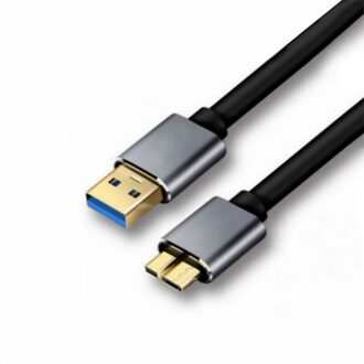 Usb 3.0 Micro B Kabel 5Gbps Externe Harde Schijf Disk Hdd Kabel Voor Samsung S5 Note3 Toshiba Wd Seagate hdd Data Draad Kabels TPE-Alloy / 0.5m