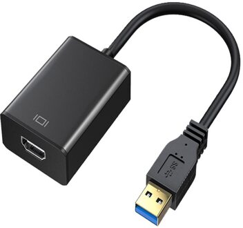 Usb 3.0 Naar Vga Adapter Met Audio Kabel Hdmi-Compatibel Splitter Naar Vga Converter Digitale Analoge Hd 1080P voor Pc Laptop Tablet zwart