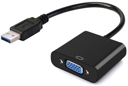Usb 3.0 Naar Vga Adapter Multi-Display Converter Externe Grafische Kaart Draagbare Usb 3.0 Naar Vrouwelijke Vga Converter voor Pc Hdtv zwart