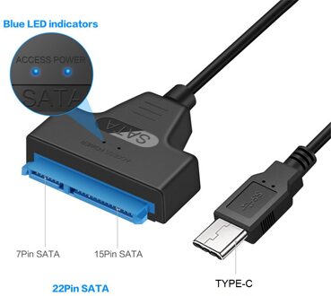 Usb 3.0 Sata 3 Kabel Sata Naar Usb 3.0 Adapter Tot 6 Gbps Ondersteuning Voor 2.5 Inch Externe Ssd hdd Harde Schijf 22 Pin Sata Iii Kabel type-c 2.0