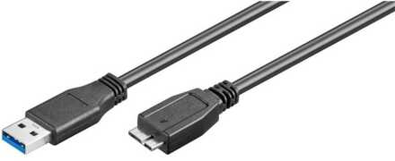USB 3.0 SuperSpeed kabel Zwart