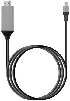 Usb 3.1 Type C Naar Hdmi-Compatibel 4K Adapter Kabel 2M Type C Kabel Voor Macbook voor Samsung Galaxy S9/S8/Note 9 zwart