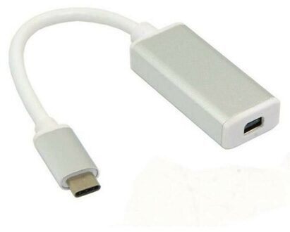 USB 3.1 USB-C Male to Mini Displayport Female Adapter, Silver 10cm - small