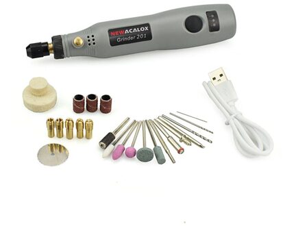 Usb 5V Dc 10W Mini Draadloze Variabele Snelheid Rotary Tool Kit Boor Graveren Pen Voor Frezen En Polijsten Grijs