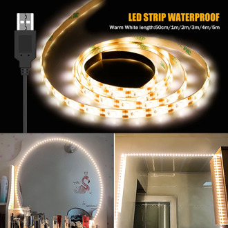 USB 5V Makeup Light LED Vanity Mirror Lamp Led Hollywood Dressing Table Mirror Lights Warm White Cold White Cosmetic Lighting