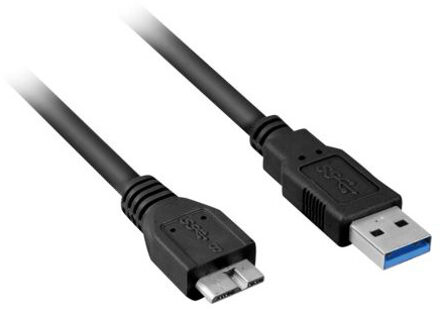 USB-A 3.0 naar Micro-USB-B 3.0 Zwart