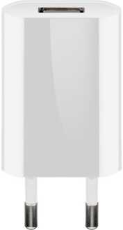 USB-A adapter - USB-A oplader - CEE 7/16 - USB-A adapter - 1 poorts - slim - 1000mA - 5W - wit