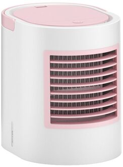 Usb Aangedreven Draagbare Handig Mode Desktop Airconditioner Koeler Waterkoeling Mini Fan Luchtbevochtiger Roze