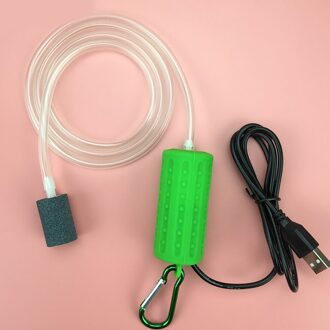 USB Air Bubble Beluchter Vijverpomp Hydrocultuur Zuurstof Aquarium Fish Tank Kabel 1m Groen