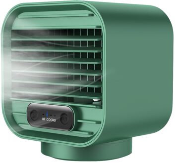Usb Air Cooler Fan Draagbare Kleine Draadloze Lucht Bevochtigen Koelventilator 3 Versnellingen 2000Mah Lage Noise Kamer Airs Luchtbevochtiger groen