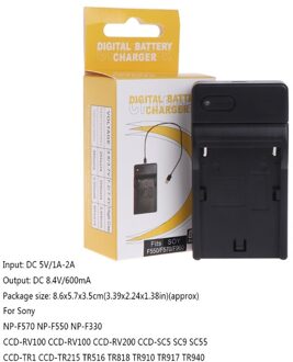 Usb Batterij Lader Voor Sony NP-F550 F570 F770 F960 F970 FM50 F330 F930 Camera 37MC
