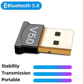 Usb Bluetooth 5.0 Adapter Wireless Stereo Audio Receiver Voor Win 8/10