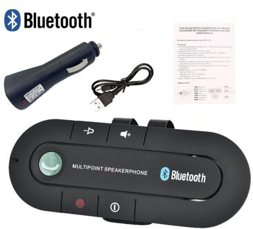 Usb Bluetooth Handsfree Carkit Draadloze Bluetooth Speaker Telefoon MP3 Muziekspeler Zonneklepclip Speakerphone Lader Geen Aux
