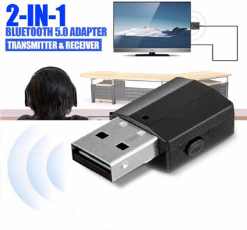 USB Bluetooth Ontvanger 3.5 Audio Transmitter Adapter Voor TV/PC Hoofdtelefoon Speaker 100 Mbps BT5.0 Ontvanger Zender