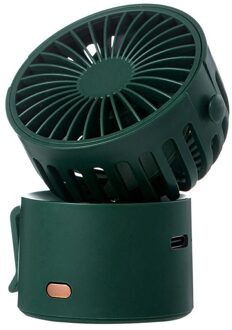 Usb Bureau Ventilator Opknoping Hals Drie Versnelling Windsnelheid Met Sterke Wind Stille Werking 45 ° Rotatie Mini Fan Voor kantoor Slaapkamer Ink groen