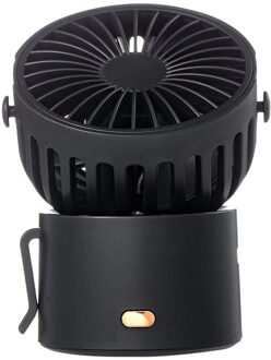 Usb Bureau Ventilator Opknoping Hals Drie Versnelling Windsnelheid Met Sterke Wind Stille Werking 45 ° Rotatie Mini Fan Voor kantoor Slaapkamer zwart