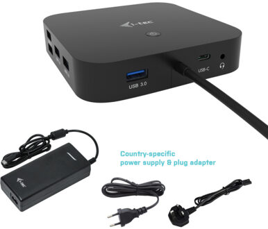 USB-C HDMI DP Docking Station with Power Delivery 100 W Dockingstation