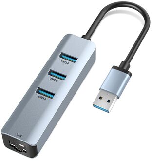Usb C Hub Splitter Ethernet RJ45 Gigabit Ethernet Adapter Gratis Drive USB-C Splitter Multipoort Usb 3.0 Poorten Voor Laptop