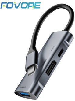 Usb C Hub Type-C Docking Station 3 In 1 4K @ 60Hz Displayport Pd 60W usb 2.0