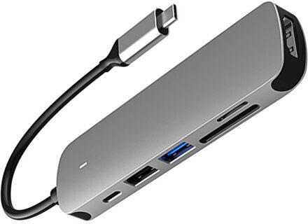 Usb C Hub Type C Docking Station 6-In-1 Usb 3.0 + Hdmi-Compatibel Ondersteuning Pd snel Opladen Voor Laptop Samsung S10 Splitter